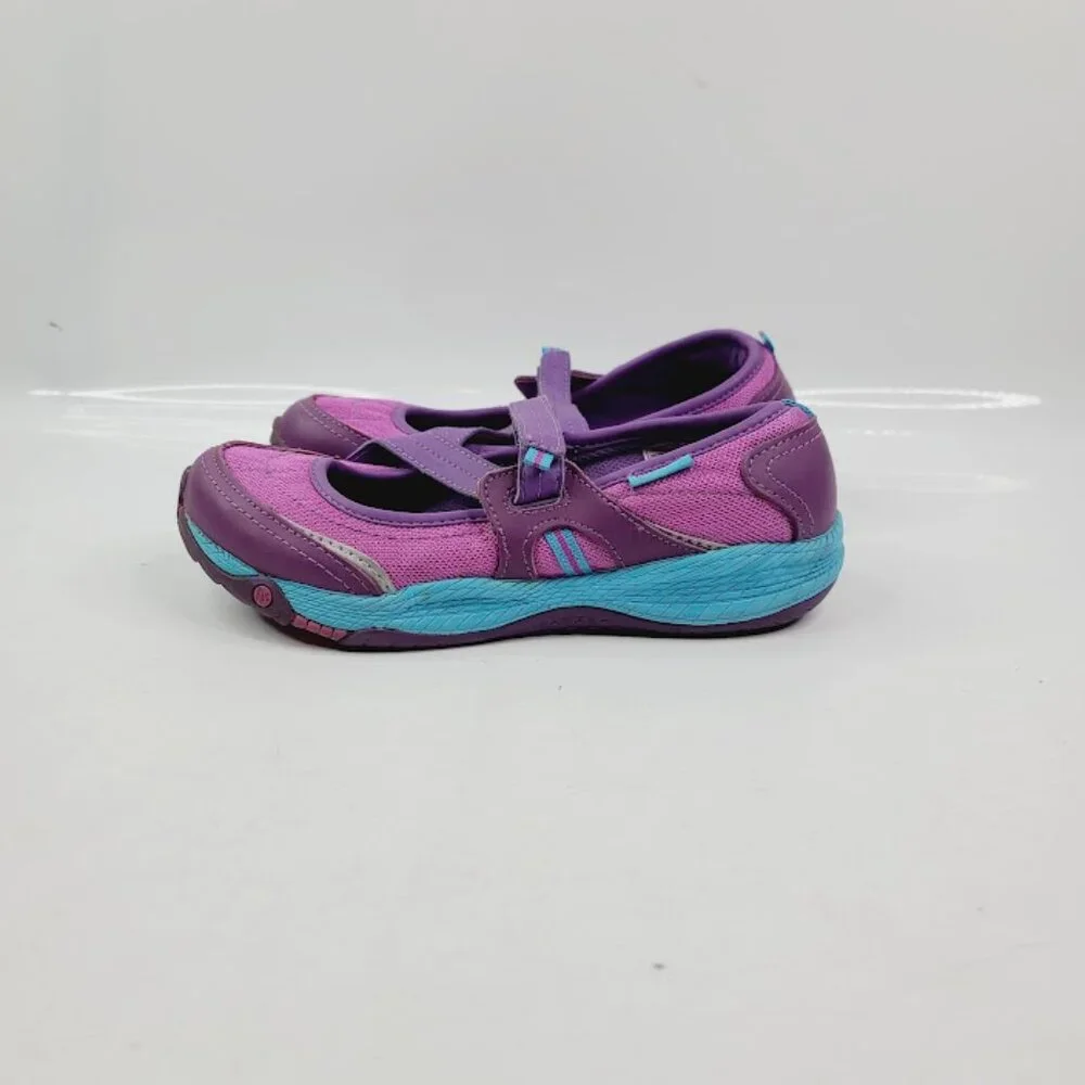 Merrell‎ Girl's Purple Z Strap Performance Outdoor Mary Jane Casual Shoes Size 4
